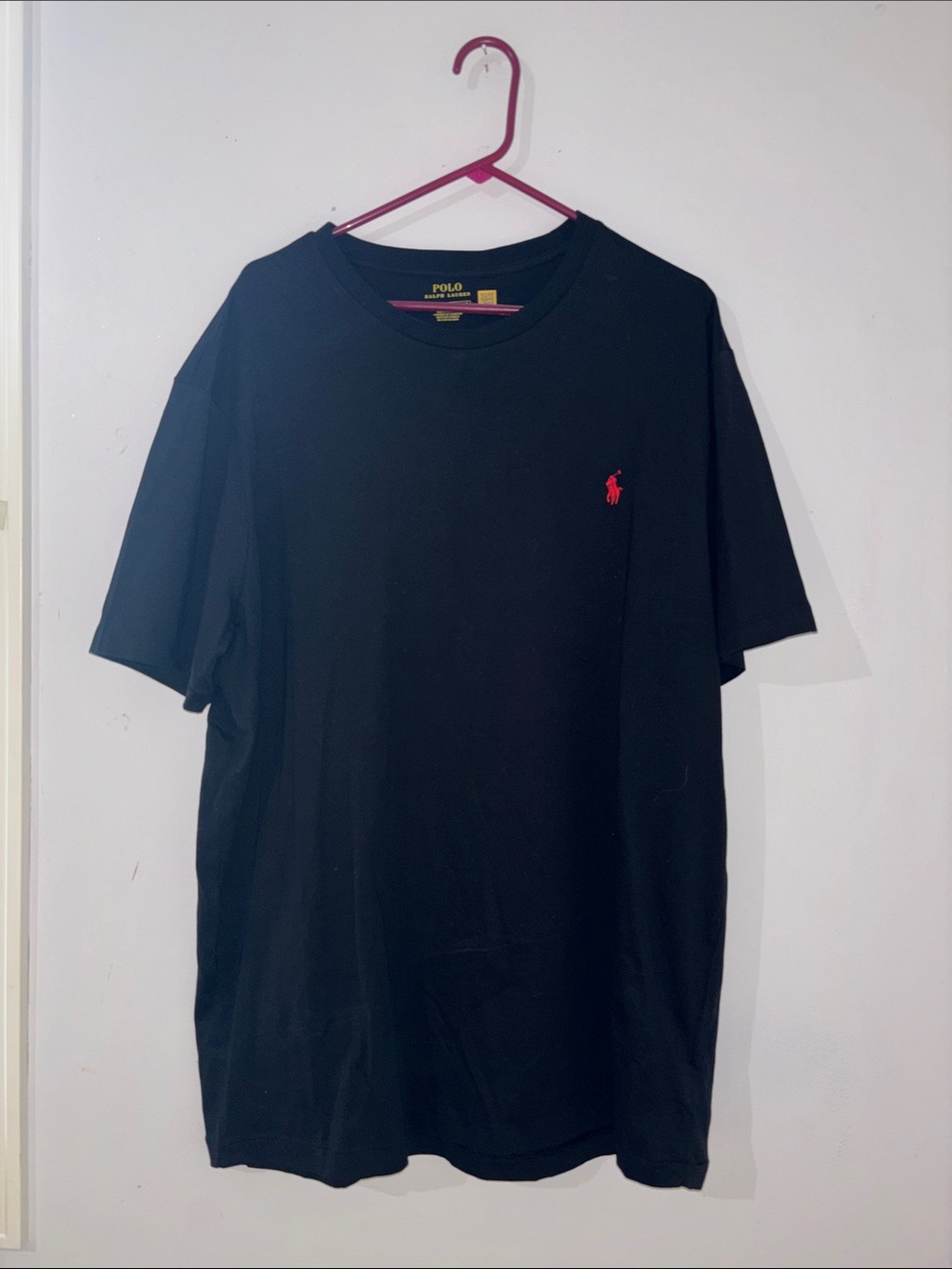 Polo by Ralph Lauren Black Short Sleeve Crew Tee with Red Pony